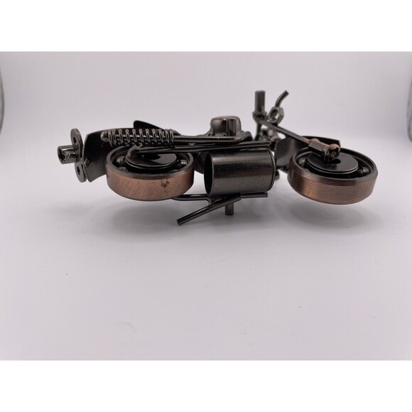 Handmade Metal Motorcycle Copper Color - Picture 5 of 6